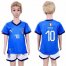 Italy #10 Totti Home Kid Soccer Country Jersey
