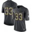 Nike New England Patriots #33 Kevin Faulk Black Mens Stitched NFL Limited 2016 Salute To Service Jersey