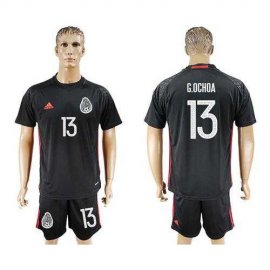 Mexico #13 G.Ochoa Black Goalkeeper Soccer Country Jersey