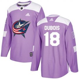 Adidas Columbus Blue Jackets #18 Pierre-Luc Dubois Purple Authentic Fights Cancer Stitched NHL Jersey