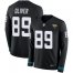 Nike Jacksonville Jaguars #89 Josh Oliver Black Team Color Mens Stitched NFL Limited Therma Long Sleeve Jersey