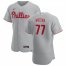 Philadelphia Phillies #77 Adonis Medina Mens Nike Gray Road 2020 Authentic Player MLB Jersey