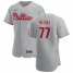 Philadelphia Phillies #77 Adonis Medina Mens Nike Gray Road 2020 Authentic Player MLB Jersey