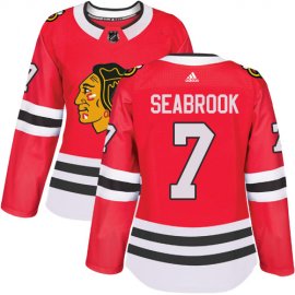 Adidas Chicago Blackhawks #7 Brent Seabrook Red Home Authentic Womens Stitched NHL Jersey