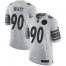 Nike Pittsburgh Steelers #90 T. J. Watt Gray Mens Stitched NFL Limited Gridiron Gray II Jersey