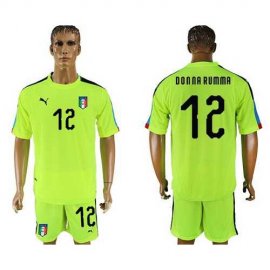 Italy #12 Donna Rumma Shiny Green Goalkeeper Soccer Country Jersey