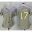 Chicago Cubs #17 Kris Bryant Grey 2017 Gold Program Cool Base Womens Stitched MLB Jersey