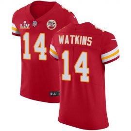 Nike Kansas City Chiefs #14 Sammy Watkins Red Team Color Mens Super Bowl LV Bound Stitched NFL Vapor Untouchable Elite Jersey