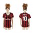 Womens AC Milan #10 Honda Home Soccer Club Jersey