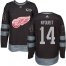 Adidas Detroit Red Wings #14 Gustav Nyquist Black 1917-2017 100th Anniversary Stitched NHL Jersey