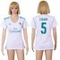 Womens Real Madrid #5 Zidane Home Soccer Club Jersey
