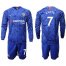 Chelsea #7 Kante Home Long Sleeves Soccer Club Jersey