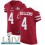 Nike San Francisco 49ers #4 Nick Mullens Red Super Bowl LIV 2020 Team Color Mens Stitched NFL Vapor Untouchable Elite Jersey