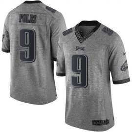 Nike Philadelphia Eagles #9 Nick Foles Gray Mens Stitched NFL Limited Gridiron Gray Jersey