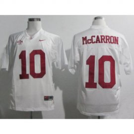 Alabama Crimson Tide 10 AJ McCarron 2012 SEC Patch White College Football NCAA Jersey