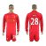 Liverpool #28 INGS Home Long Sleeves Soccer Club Jersey