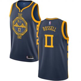 Warriors #0 DAngelo Russell Navy Basketball Swingman City Edition 2018/19 Jersey
