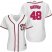 Washington Nationals #48 Javy Guerra White Home Womens Stitched MLB Jersey