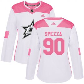 Adidas Dallas Stars #90 Jason Spezza White/Pink Authentic Fashion Womens Stitched NHL Jersey