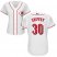 Cincinnati Reds #30 Ken Griffey White Home Womens Stitched MLB Jersey