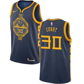 Mens Nike Golden State Warriors #30 Stephen Curry Navy NBA Swingman City Edition 2018-19 Jersey