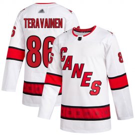 Adidas Carolina Hurricanes #86 Teuvo Teravainen White Road Authentic Stitched NHL Jersey