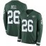 Nike New York Jets #26 LeVeon Bell Green Team Color Mens Stitched NFL Limited Therma Long Sleeve Jersey