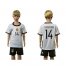Germany #14 Champions White Home Kid Soccer Country Jersey