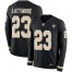Nike New Orleans Saints #23 Marshon Lattimore Black Team Color Mens Stitched NFL Limited Therma Long Sleeve Jersey