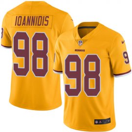 Nike Washington Football Team #98 Matt Ioannidis Gold Mens Stitched NFL Limited Rush Jersey