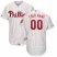 Philadelphia Phillies Majestic Home Authentic Collection Flex Base Custom Jersey White