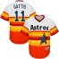 Houston Astros #11 Evan Gattis White/Orange Cooperstown Stitched Youth MLB Jersey
