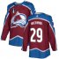 Adidas Colorado Avalanche #29 Nathan MacKinnon Burgundy 2022 Stanley Cup Final Patch Home Authentic Stitched NHL Jersey Mens