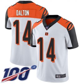 Nike Cincinnati Bengals #14 Andy Dalton White Mens Stitched NFL 100th Season Vapor Limited Jersey