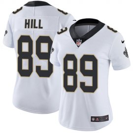 Nike New Orleans Saints #89 Josh Hill White Womens Stitched NFL Vapor Untouchable Limited Jersey