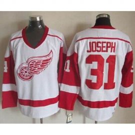 Detroit Red Wings #31 Curtis Joseph White CCM Throwback Stitched NHL Jersey