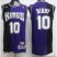 Sacramento Kings #10 Mike Bibby Purple Black Throwback Stitched NBA Jersey