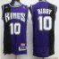 Sacramento Kings #10 Mike Bibby Purple Black Throwback Stitched NBA Jersey