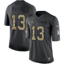 Nike Miami Dolphins #13 Dan Marino Black Mens Stitched NFL Limited 2016 Salute to Service Jersey