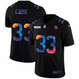 Minnesota Minnesota Vikings #33 Dalvin Cook Mens Nike Multi-Color Black 2020 NFL Crucial Catch Vapor Untouchable Limited Jersey