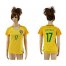 Womens Brazil #17 Gustavo Home Soccer Country Jersey