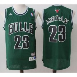 #23 Michael Jordan – Mens Chicago Bulls Michael Jordan Adidas Green Hardwood Classics Authentic Throwback Jersey
