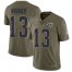 Nike Los Angeles Rams #13 Kurt Warner Olive Mens Stitched NFL Limited 2017 Salute to Service Jersey