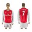 Arsenal #7 Alexis Red Home Long Sleeves Soccer Club Jersey