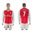 Arsenal #7 Alexis Red Home Long Sleeves Soccer Club Jersey