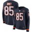 Nike Chicago Bears #85 Cole Kmet Navy Blue Team Color Womens Stitched NFL Limited Therma Long Sleeve Jersey