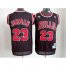NBA Chicago Bulls #23 Michael Jordan Black stripe Basketball Jersey
