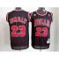 NBA Chicago Bulls #23 Michael Jordan Black stripe Basketball Jersey