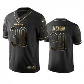 Nike Chicago Bears #39 Eddie Jackson Black Golden Limited Edition Stitched NFL Jersey