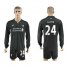 Liverpool #24 Allen Away Long Sleeves Soccer Club Jersey